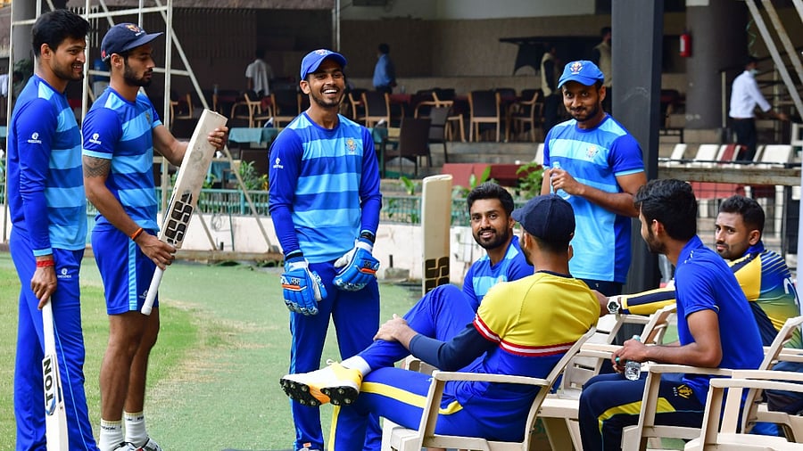 Syed Mushtaq Ali Trophy T20 tournament, Karnataka team players practice. Credit: DH File Photo