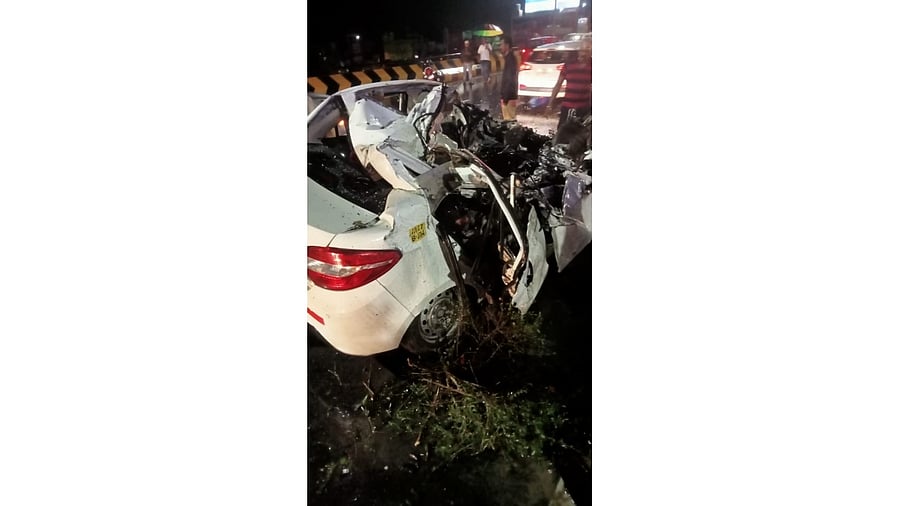 Due to the impact, the cab was completly damaged. Credit: DH Photo