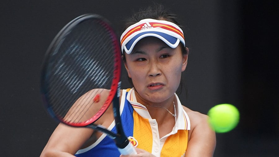 Chinese tennis player Peng Shuai. Credit: AFP File Photo