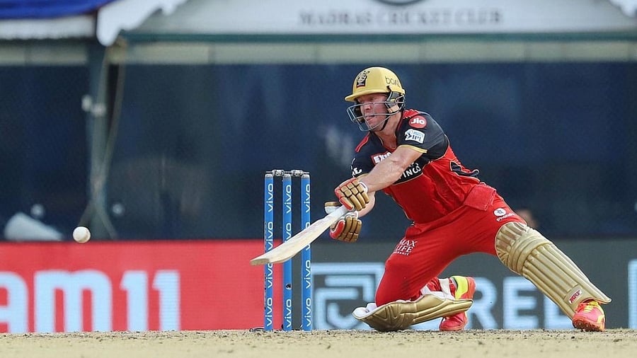 Shots like these, which sometimes defied laws of physics, made AB de Villiers the crowd favourite at Royal Challengers Bangalore and everywhere he batted. Credit: PTI Photo