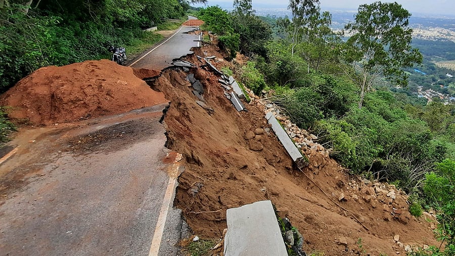 The number of visitors to the hill temple has come down due to rain in the region. Credit: IANS Photo