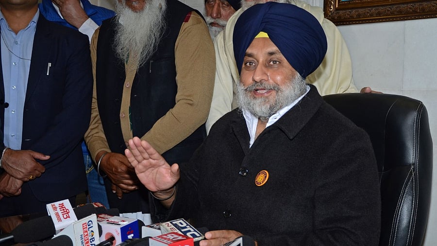 Shiromani Akali Dal (SAD) President Sukhbir Singh Badal. Credit: AFP File Photo