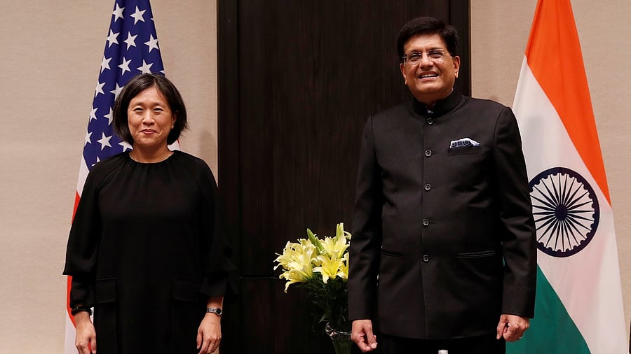 <div class="paragraphs"><p>US Trade Representative Katherine Tai and Union Minister of Commerce and Industry, Piyush Goyal. </p></div>