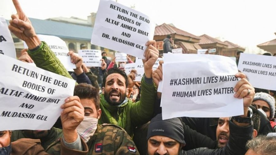 It was for the first time post August 5, 2019 that people in the valley expressed their anger. Credit: PTI Photo