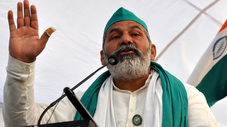 Bharatiya Kisan Union leader Rakesh Tikait. Credit: IANS Photo