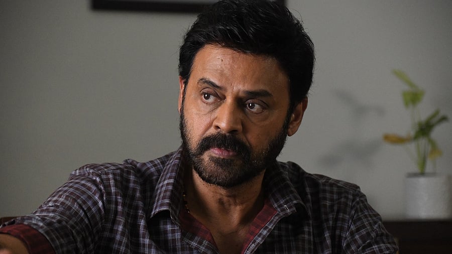 Venkatesh in a still from 'Drushyam 2'. Credit: Amazon Prime Video