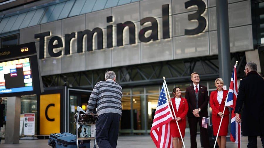 Travellers at the Heathrow airport. Credit: Reuters Photo