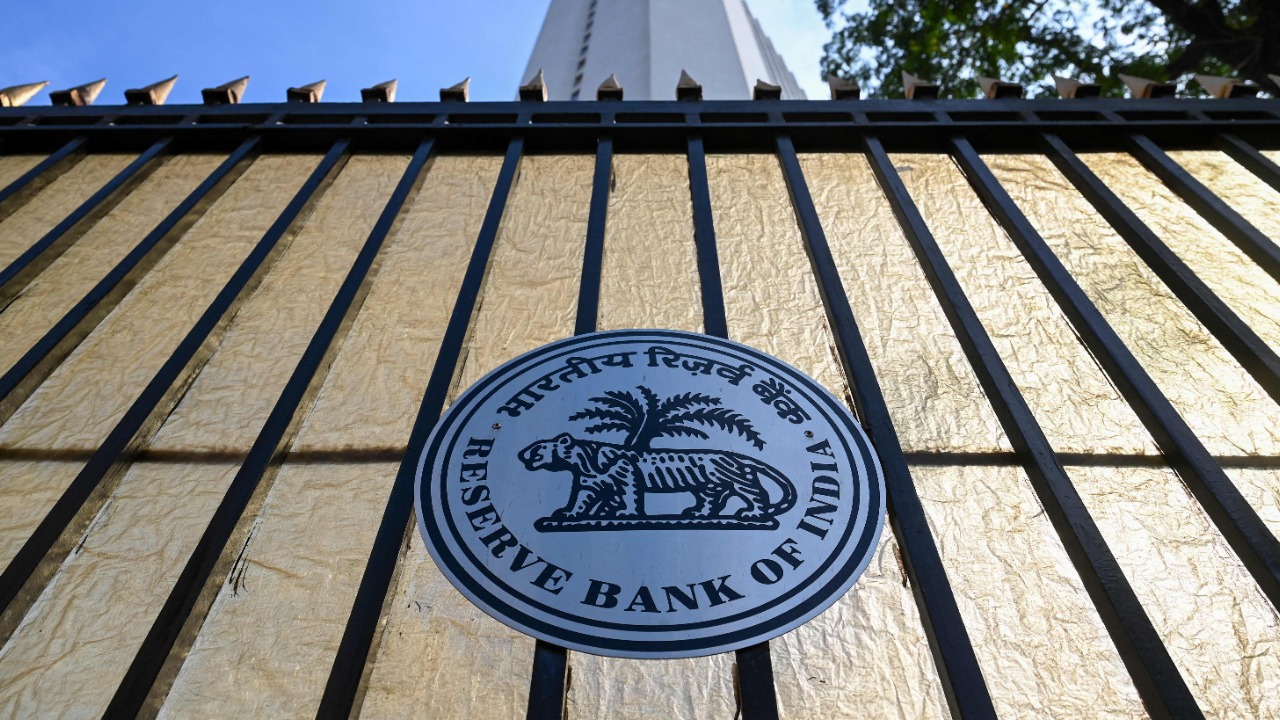 Photo shows RBI logo. Credit: AFP Photo
