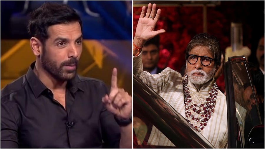 John Abraham appeared as a guest on Big B's 'Kaun Banega Crorepati 13'. Credit: IANS Photo/Reuters Photo