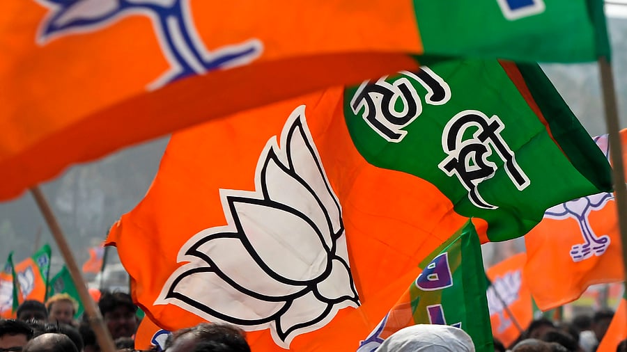 The BJP is confident that the work done by the Modi and Yogi governments, along with a liberal topping of Hindutva. Credit: AFP Photo