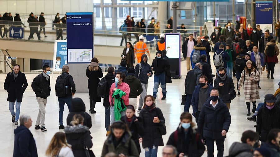 Commuters walk at the Waterloo station during a tube strike, in London, Britain. Credit: Reuters Photo