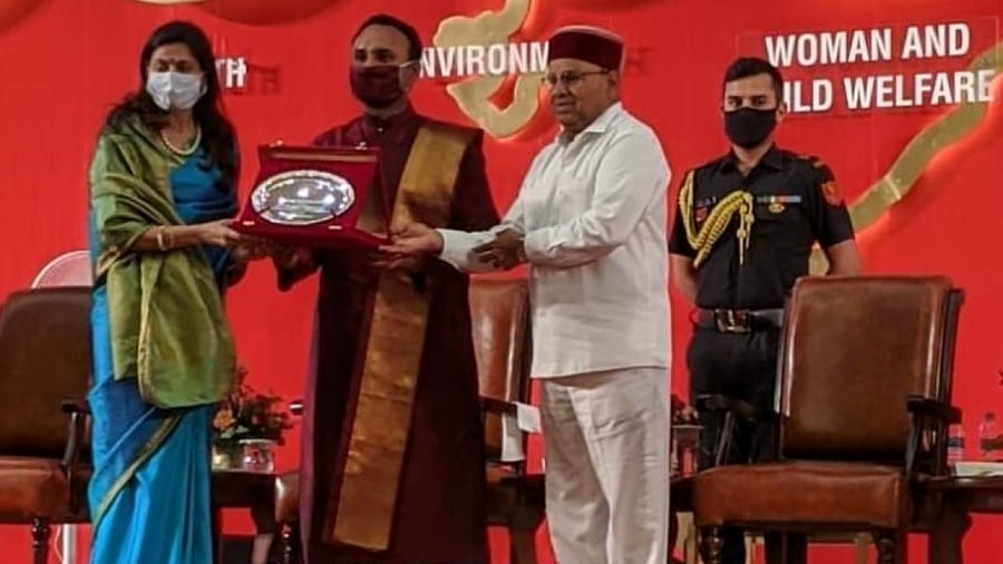 The award instituted by the university is an attempt to fete individuals who have served mankind in various fields. Credit: DH Photo