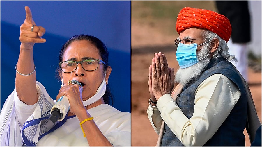 The BJP's role in Tripura is ironic since political violence in West Bengal has been one of the BJP's major political issues in the state - something that they also highlighted nationally to discredit Mamata Banerjee, as she prepared to take a leading role in national opposition politics. Credit: PTI Photo