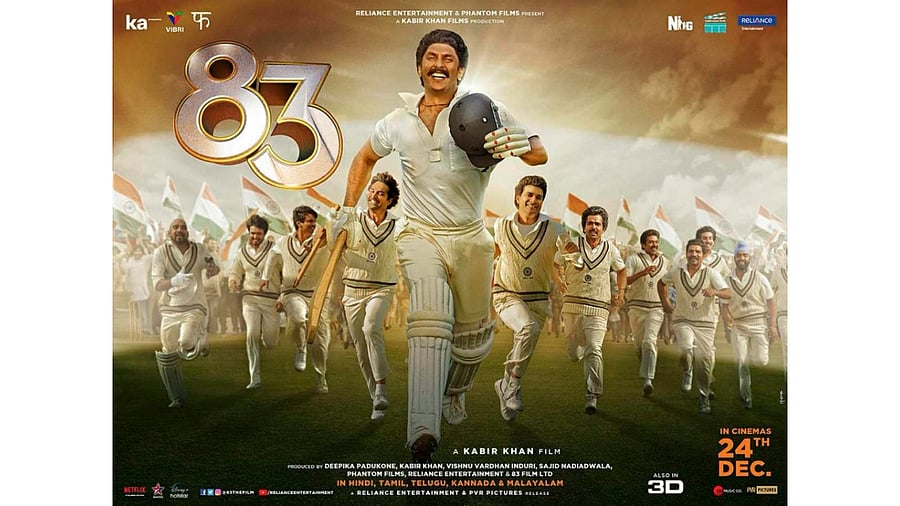 The poster of '83'. Credit: Twitter/@RanveerOfficial