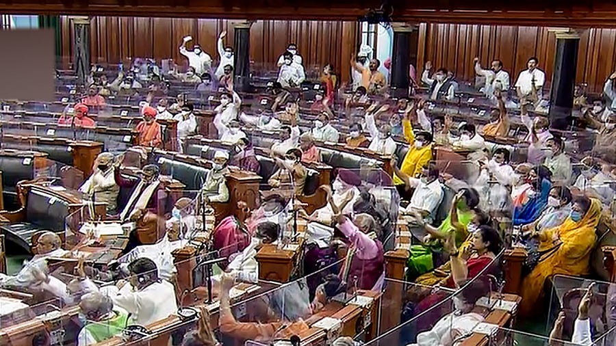 Lok Sabha proceedings during the Monsoon Session. Credit: PTI File Photo