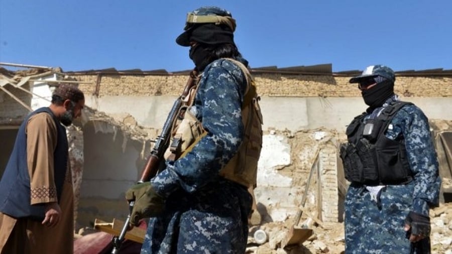 Members of Taliban security forces. Credit: IANS Photo