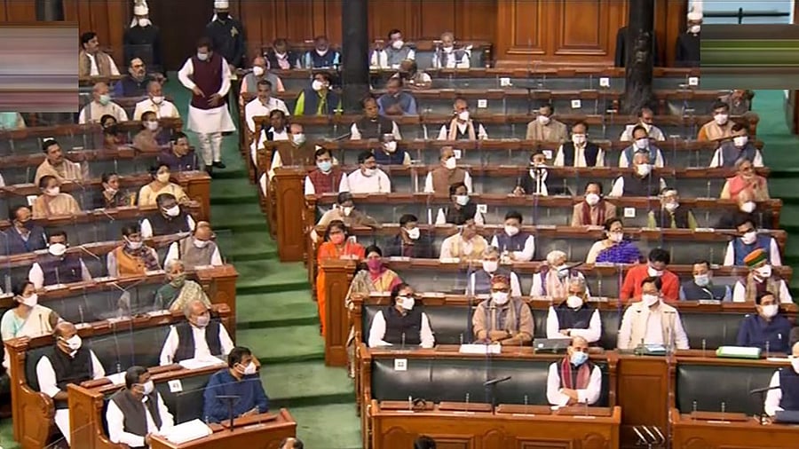 Lok Sabha during the Winter Session. Credit: PTI Photo