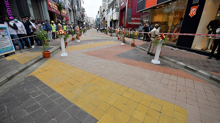 Work undertaken in Bengaluru under the Smart Cities Mission. Credit: DH File Photo