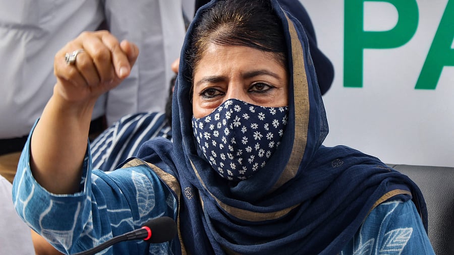 People Democratic Party (PDP) President Mehbooba Mufti. Credit: PTI Photo