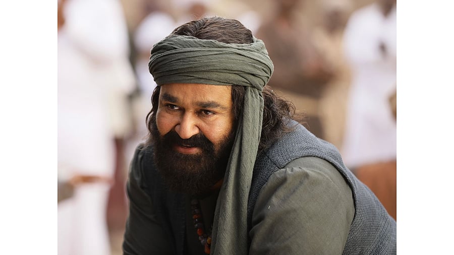 Mohanlal in a still from 'Marakkar'. Credit: Twitter/@MarakkarMovie