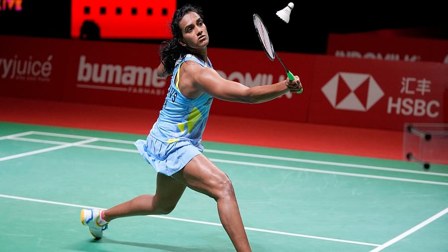 India's PV Sindhu competes against South Korea's An Se-young during their women's singles badminton final match at the BWF World Tour Finals in Nusa Dua, Bali. Credit: AP/PTI Photo