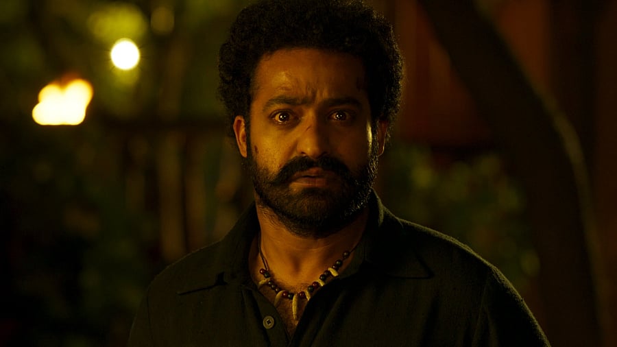 Jr NTR in a still from 'RRR'. Credit: Twitter/@RRRMovie