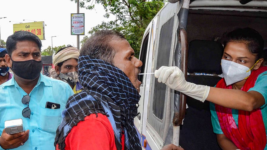 As on Sunday evening, the overall Covid-19 tally in Madhya Pradesh stood at 7,93,241. Credit: PTI Photo