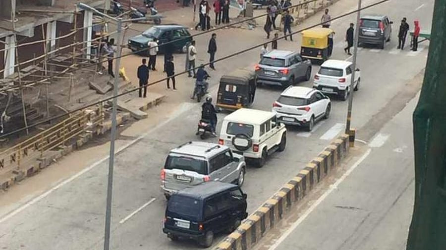 A deserted street in Dimapur in Nagaland on Monday morning. Credit: Tinurepla Ningdangri