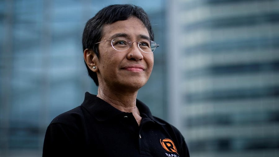 Filipino journalist Maria Ressa, one of 2021 Nobel Peace Prize winners. Credit: Reuters File Photo