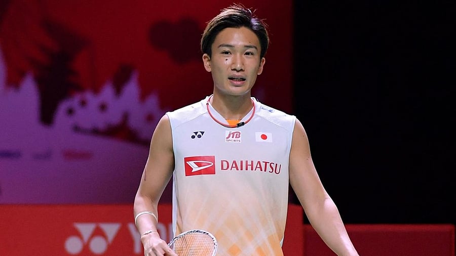 Kento Momota. Credit: AFP photo/Badminton Association of Indonesia