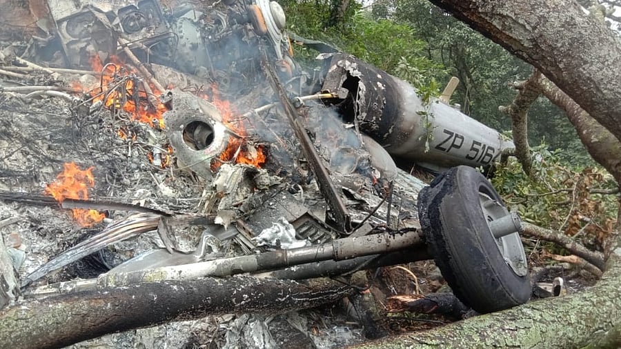 Data recorder of the crashed M 17 helicopter recovered. Credit: IANS Photo