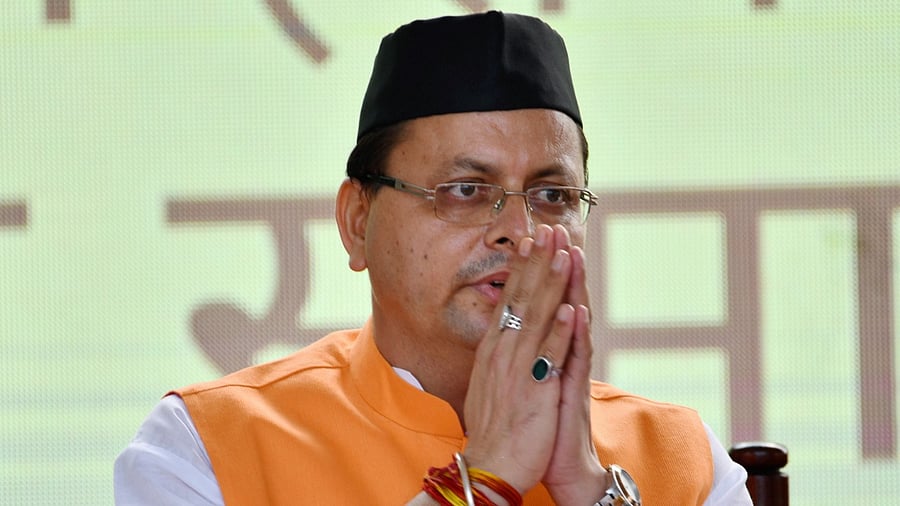 BJP MLA Pushkar Singh Dhami. Credit: PTI File Photo