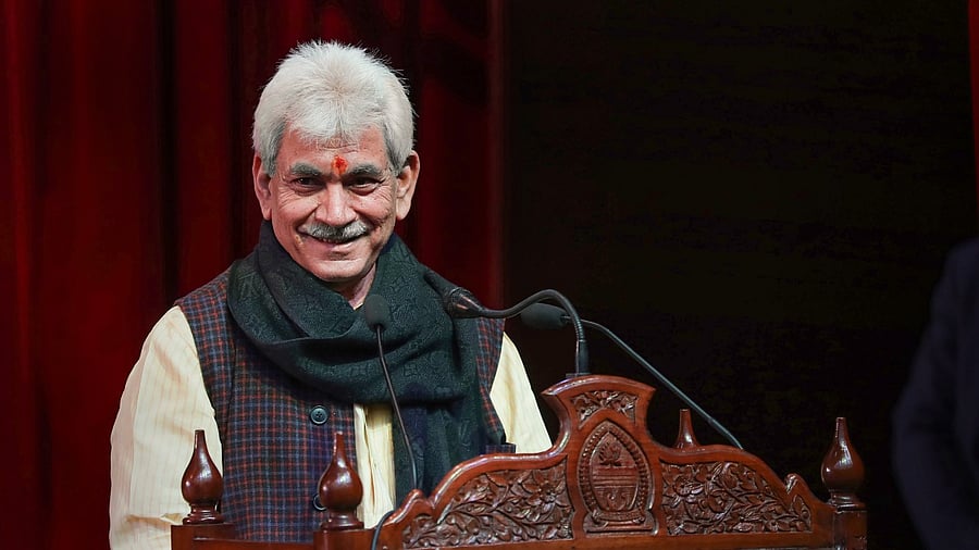 Jammu and Kashmir Lt Governor Manoj Sinha. Credit: PTI File Photo
