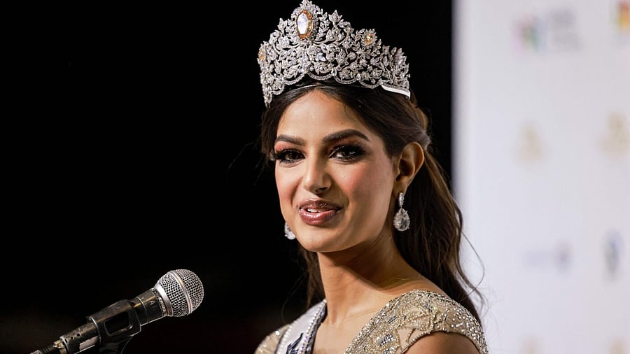Miss Universe 2021 Harnaaz Sandhu. Credit: AFP Photo