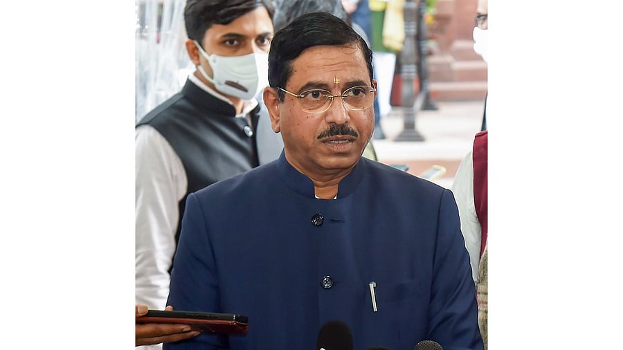 Parliamentary Affairs Minister Prahlad Joshi. Credit: PTI Photo