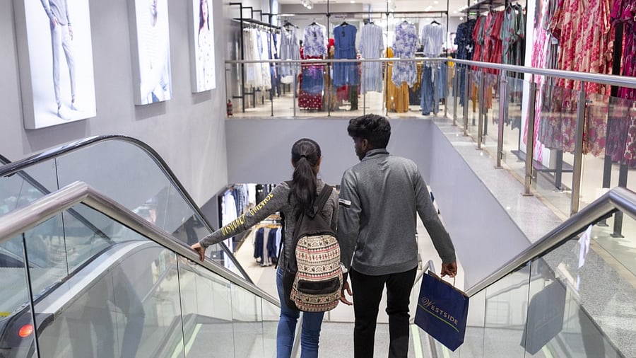 Customers at a Westside store operated by Trent in Mumbai. Credit: Bloomberg photo