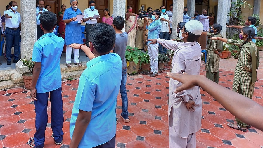 View of a school in Karnataka. Credit: PTI Photo