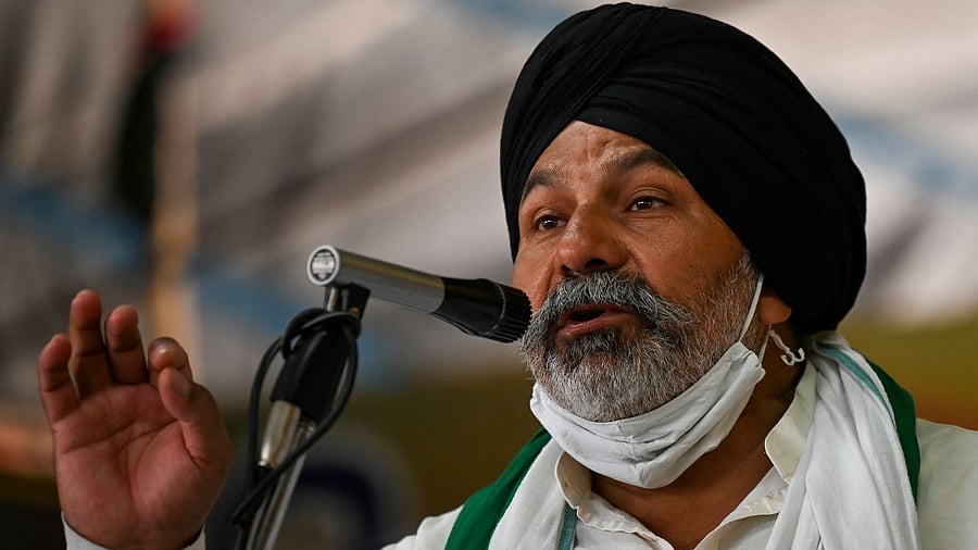 Farmer leader Rakesh Tikait. Credit: AFP Photo