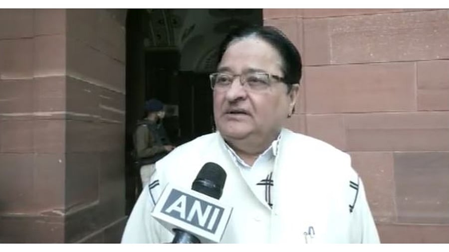 Samajwadi Party MP ST Hasan. Credit: ANI screengrab