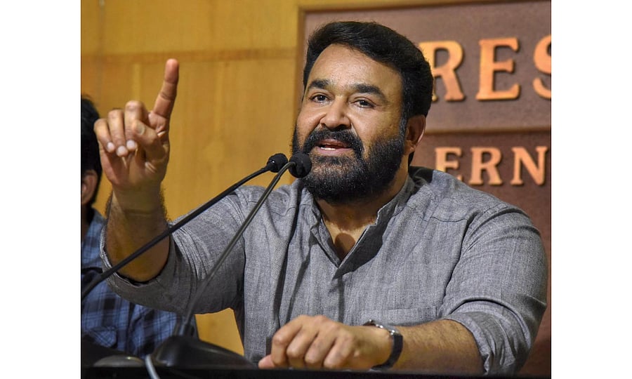 Actor Mohanlal in 2019. Credit: PTI Photo