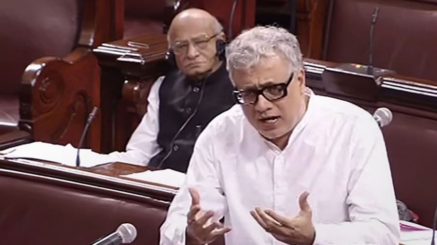 TMC MP Derek O'Brien speaks in the Rajya Sabha. Credit: PTI Photo