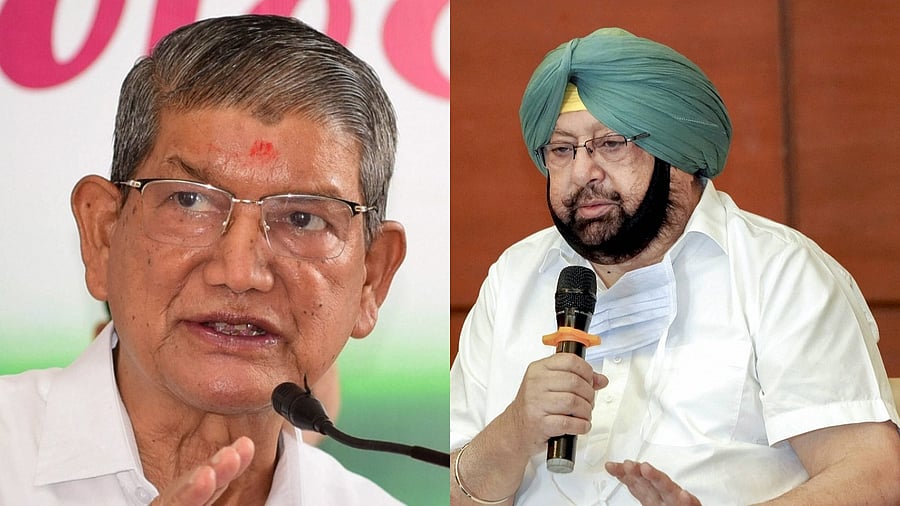 Harish Rawat (left) and Amarinder Singh. Credit: PTI file photo