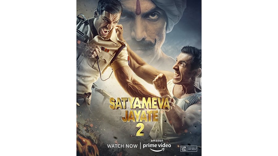 The official poster of 'Satyameva Jayate 2'. Credit: Twitter/@PrimeVideoIN