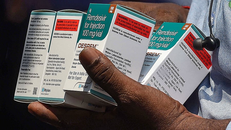 Remdesivir, an antiviral drug used to treat Covid-19 coronavirus symptoms. Credit: PTI File Photo