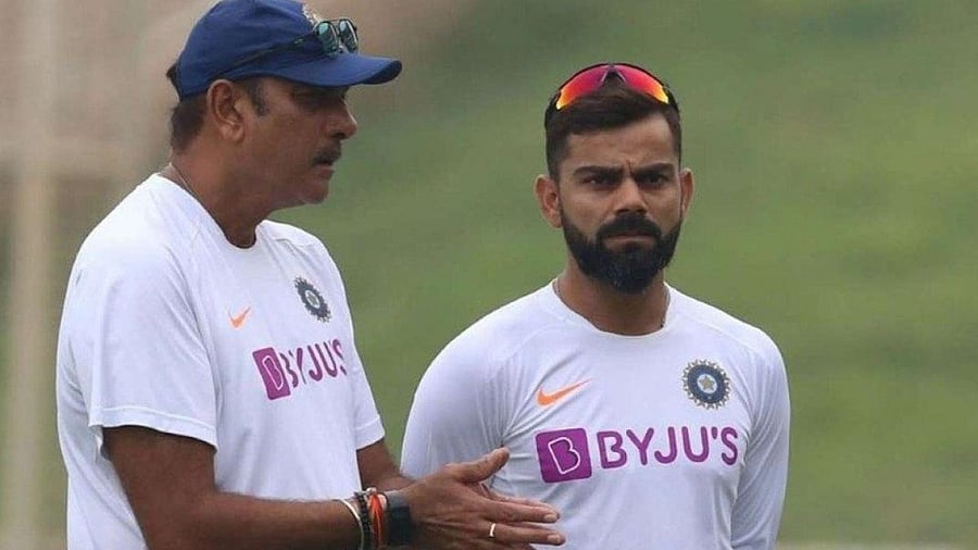 Ravi Shastri (left) with Virat Kohli. Credit: IANS photo