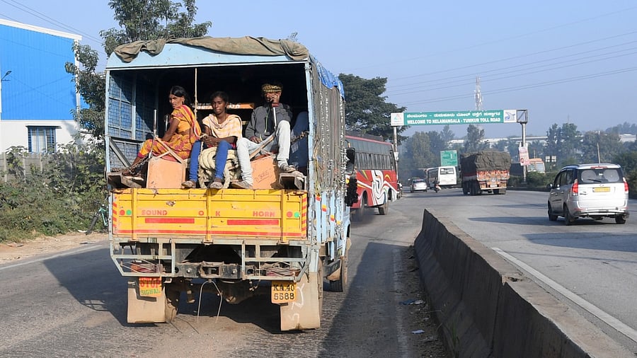The 62-km Bengaluru-Tumakuru leg of the highway was converted into a tolled road in 2010. Credit: DH Photo/B H Shivakumarr