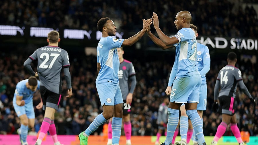 Manchester City are currently on top with 47 points. Credit: Reuters Photo