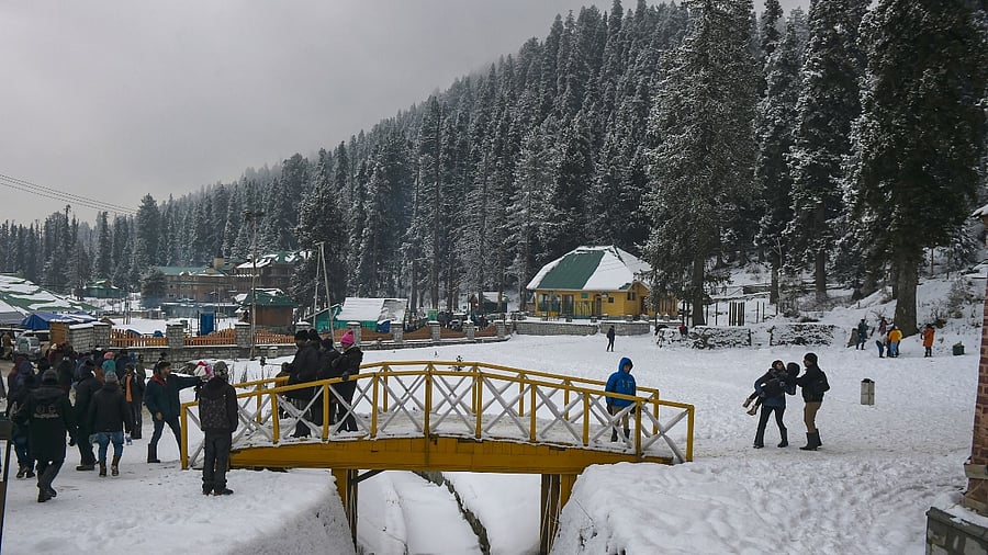 Tourists in Gulmarg. Credit: PTI Photo