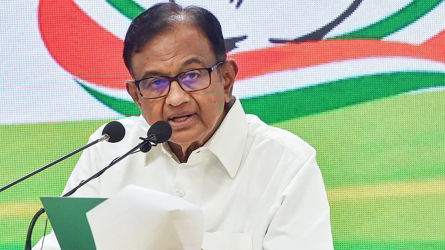 Former finance minister and Congress leader P Chidambaram. Credit: PTI File Photo