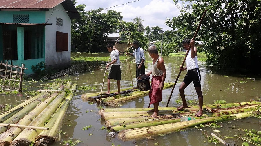 A view of Assam during recent floods. Credit: PTI File Photo